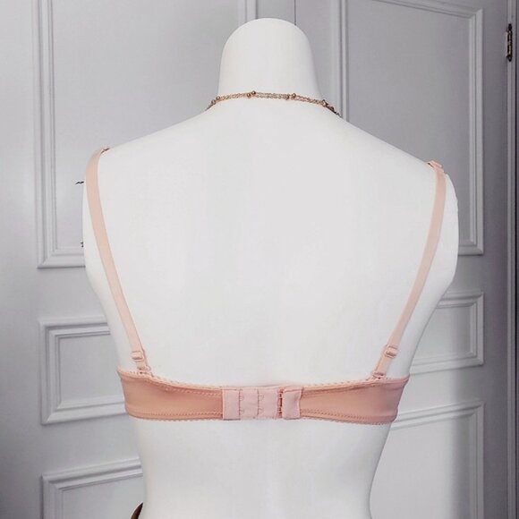 New- AERIE Peach with Taupe "EMMA" Bra- Padded- 34A - Picture 6 of 11